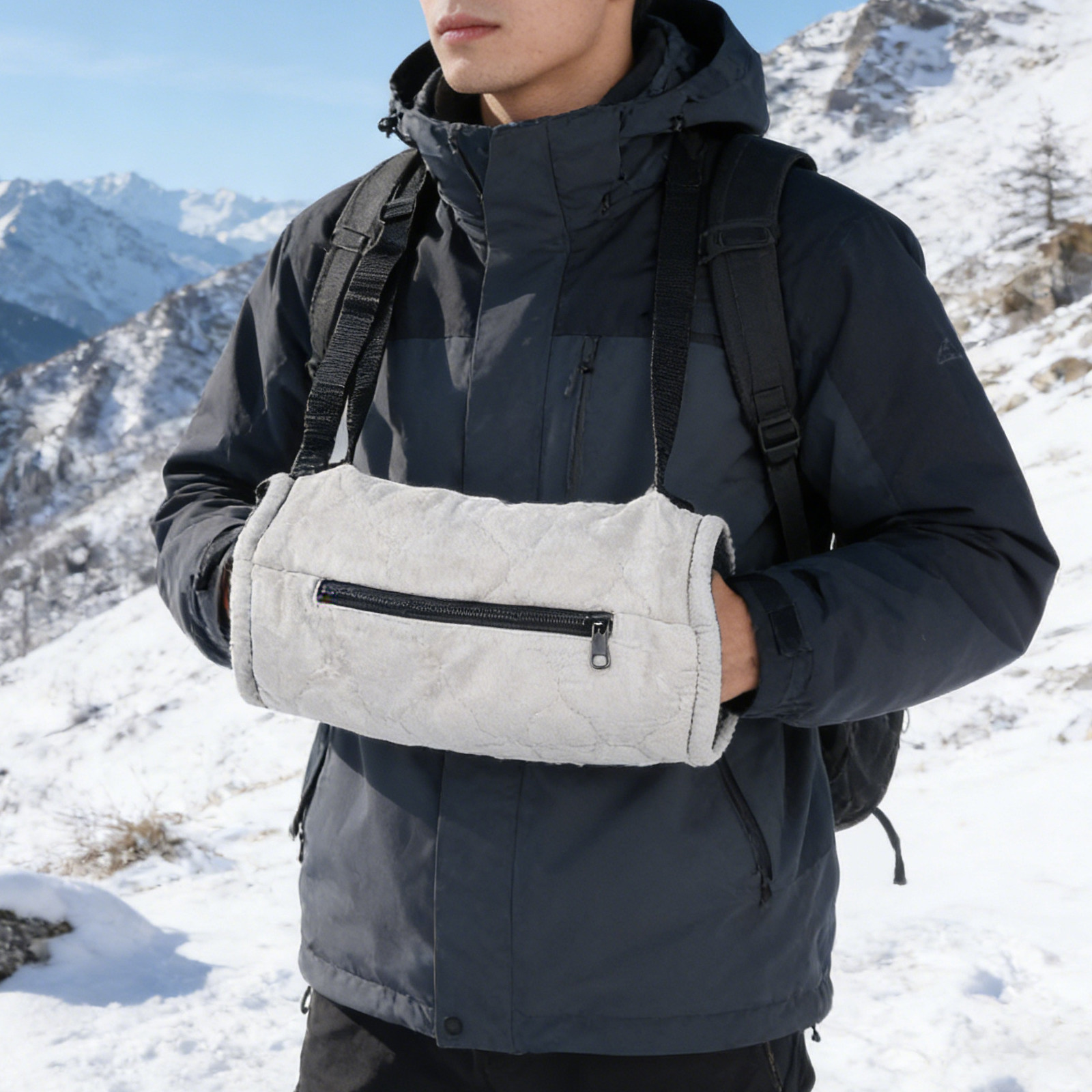 Outdoor Hunting Fleece - Football Hand Warmer Pouch Thick Warm