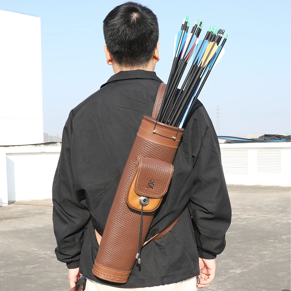 Cowhide Archery Arrow Quiver S - Quiver Arrow Back reseña y precio