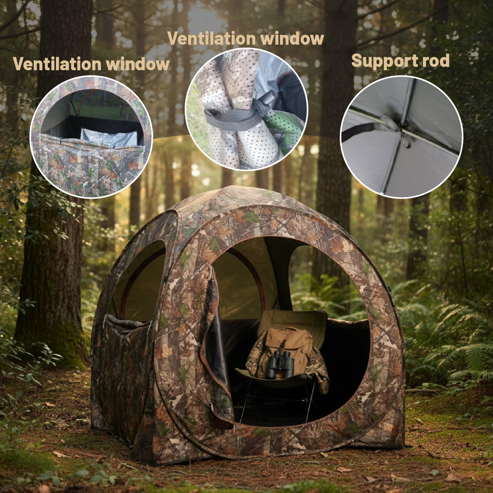 Camouflage Pop-Up Hunting Blin - Hunting & Outdoor As reseña y precio