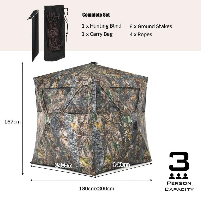 3 Person Portable Pop-Up Groun - Hunting & Outdoor As reseña y precio