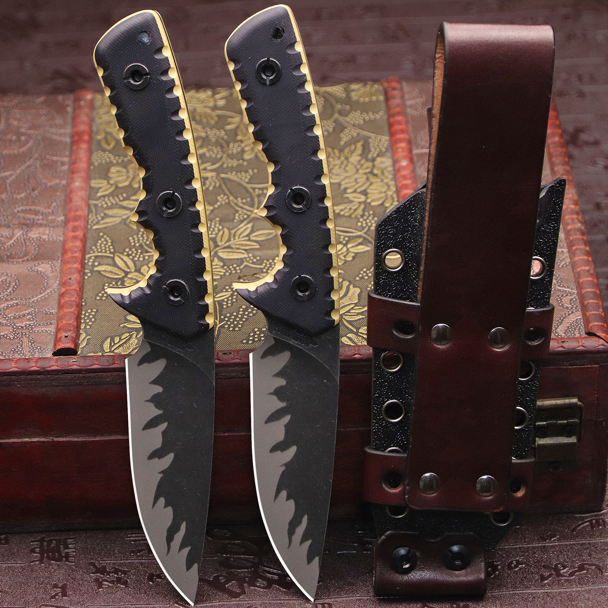M-L (USA) DC53 Stone Washed Fu - Hunting Knife Outdoor Edge reseña y precio