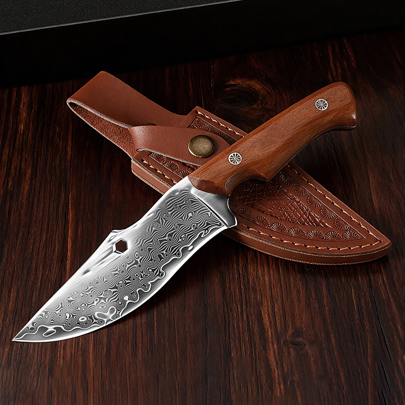 Damascus Outdoor Knife Curved  - Hunting Knife Outdoor Edge reseña y precio