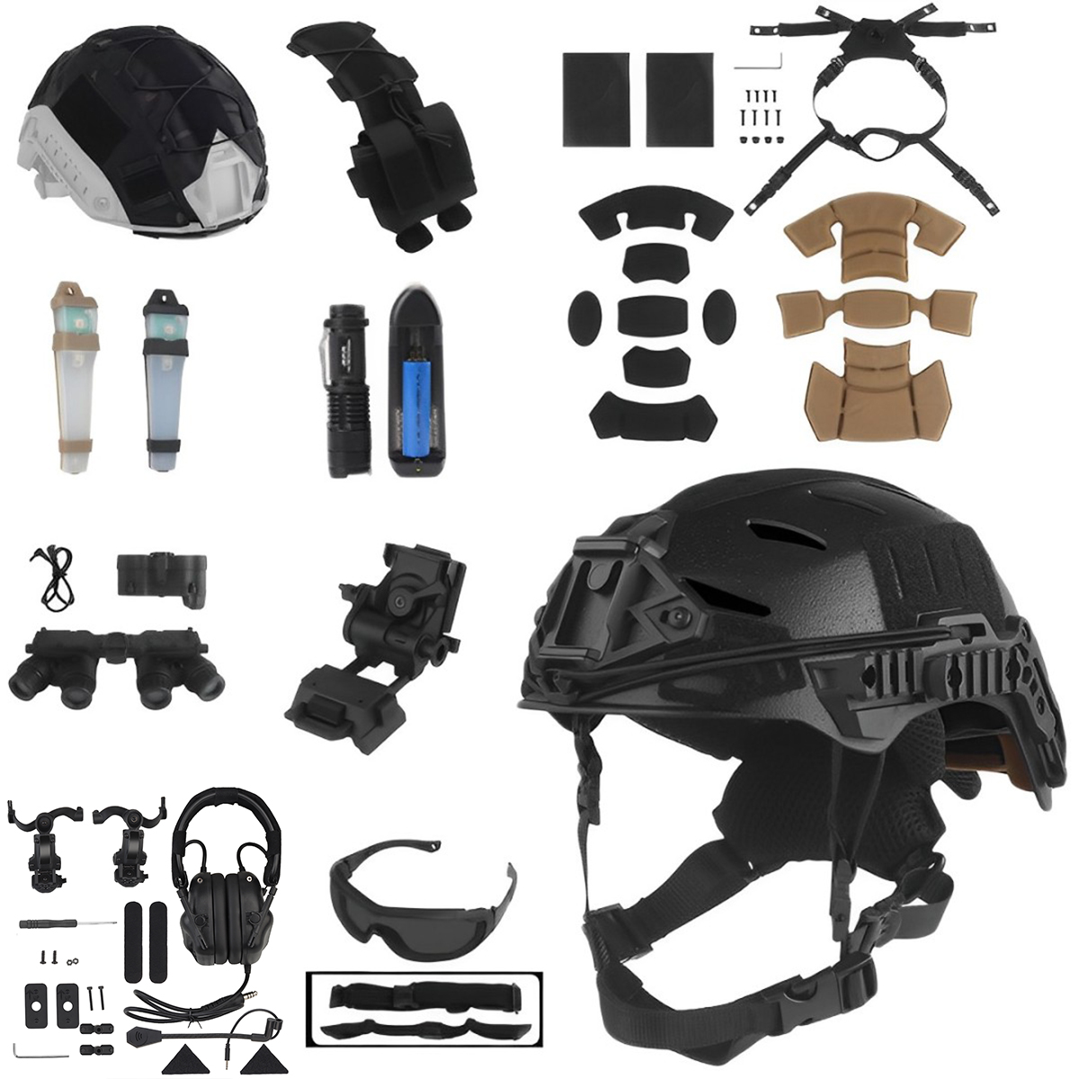 Tactical Helmet Set with Commu - Outdoor Hunting Movies reseña y precio
