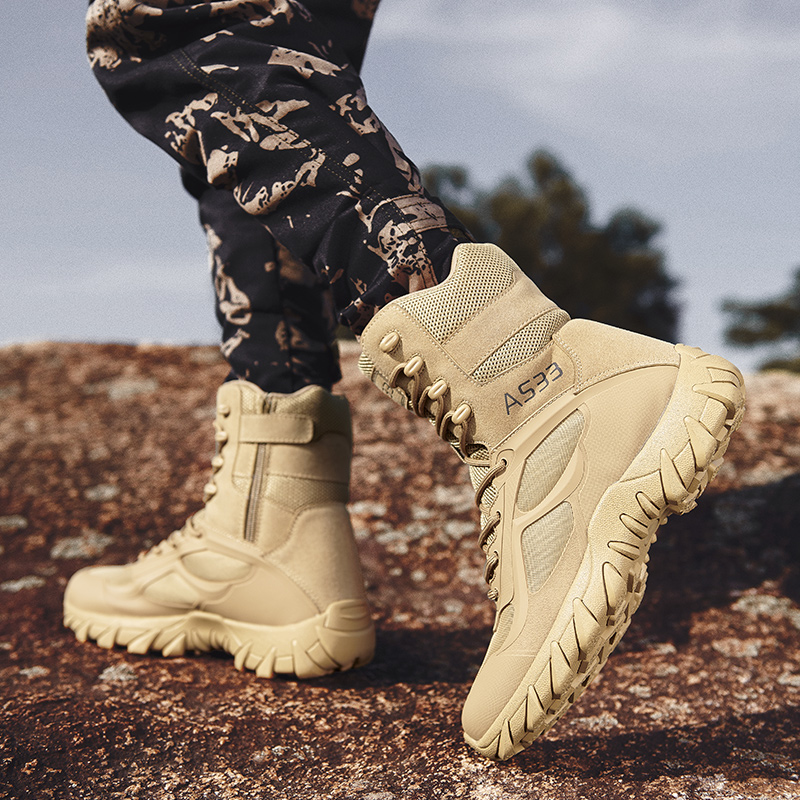 Men Tactical Boot Safety Anti- - Hunting Outdoor Brands reseña y precio