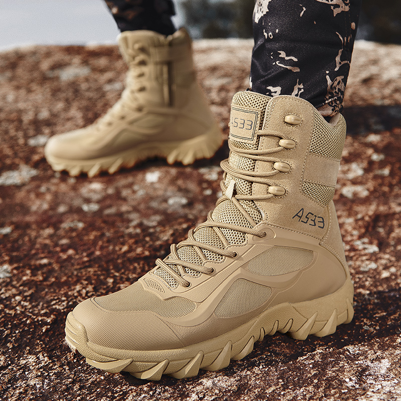 Men Tactical Boot Safety Anti- - Hunting Outdoor Brands reseña y precio