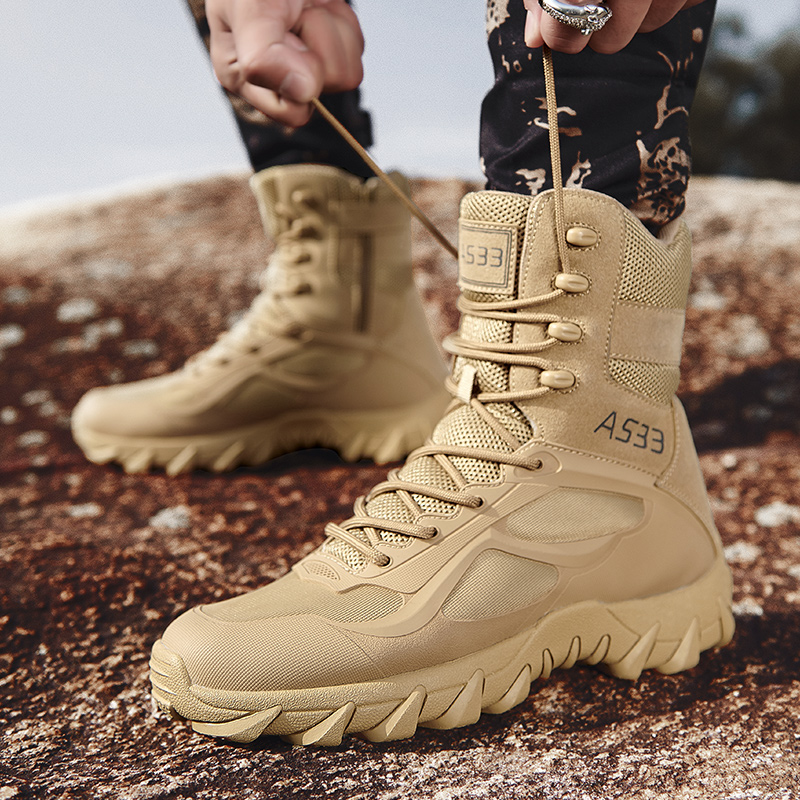 Men Tactical Boot Safety Anti- - Hunting Outdoor Brands reseña y precio