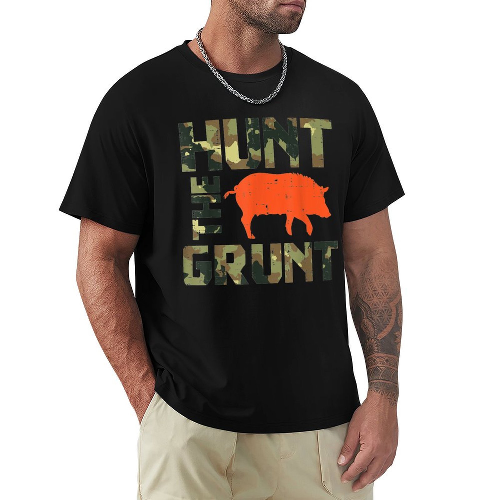 Camo Hunt The Grunt Hog Vintag - Wildman Hunting & Outdoor reseña y precio