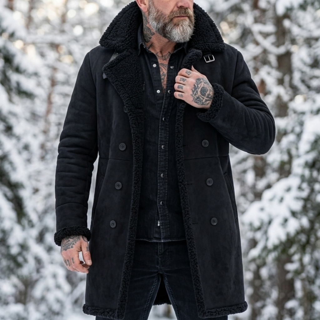 Men's Faux Suede Fur Lined Win - Outdoor Hunting Fleece reseña y precio