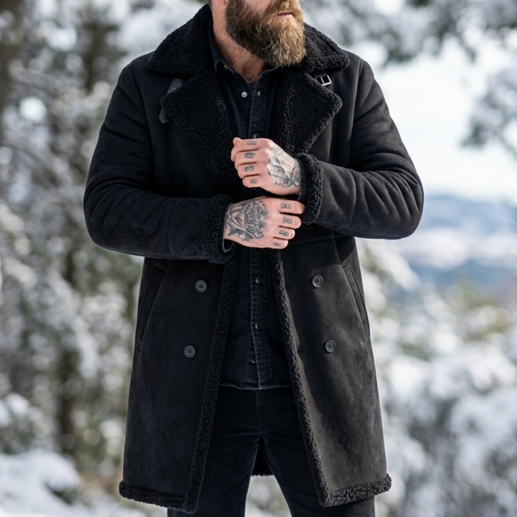 Men's Faux Suede Fur Lined Win - Outdoor Hunting Fleece reseña y precio