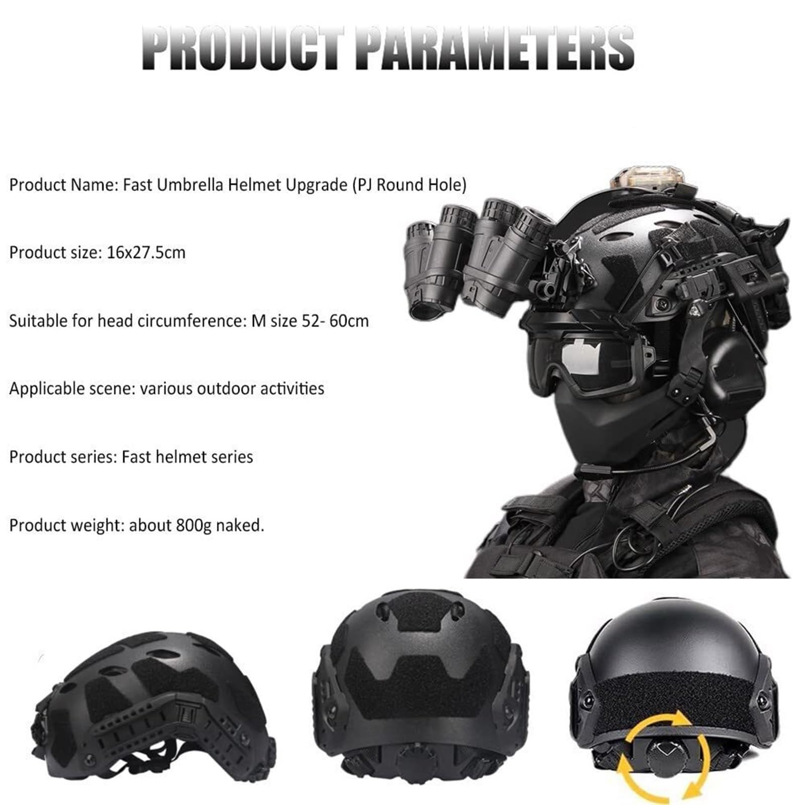 Airsoft Helmet Set with Noise  - Outdoor Hunting Movies reseña y precio