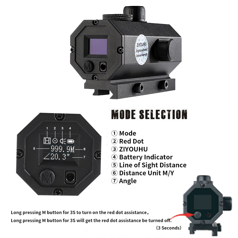 ZIYOUHU-MINI8 Caza Sniper Lase - Rangefinder Laser Hunting reseña y precio
