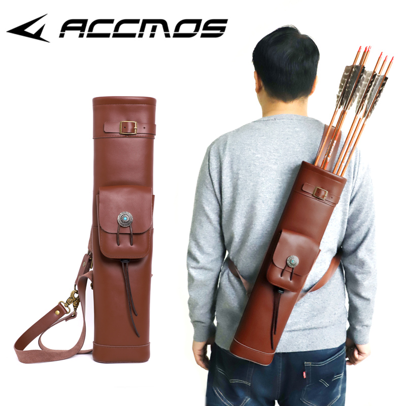 Archery Cowhide Leather Horseb - Quiver Arrow Back reseña y precio