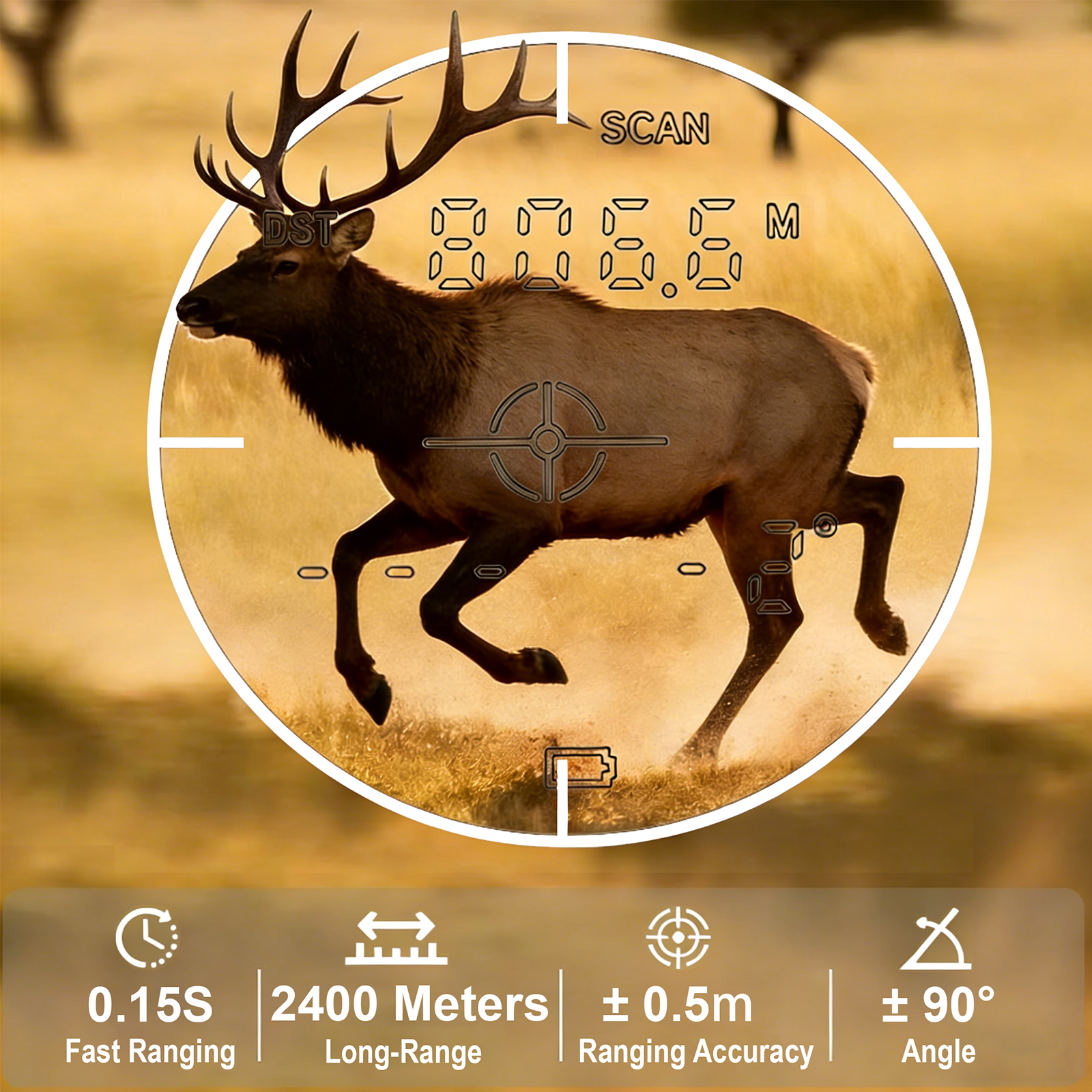 BOSHIWEI 10x42 Laser Rangefind - Rangefinder Laser Hunting reseña y precio